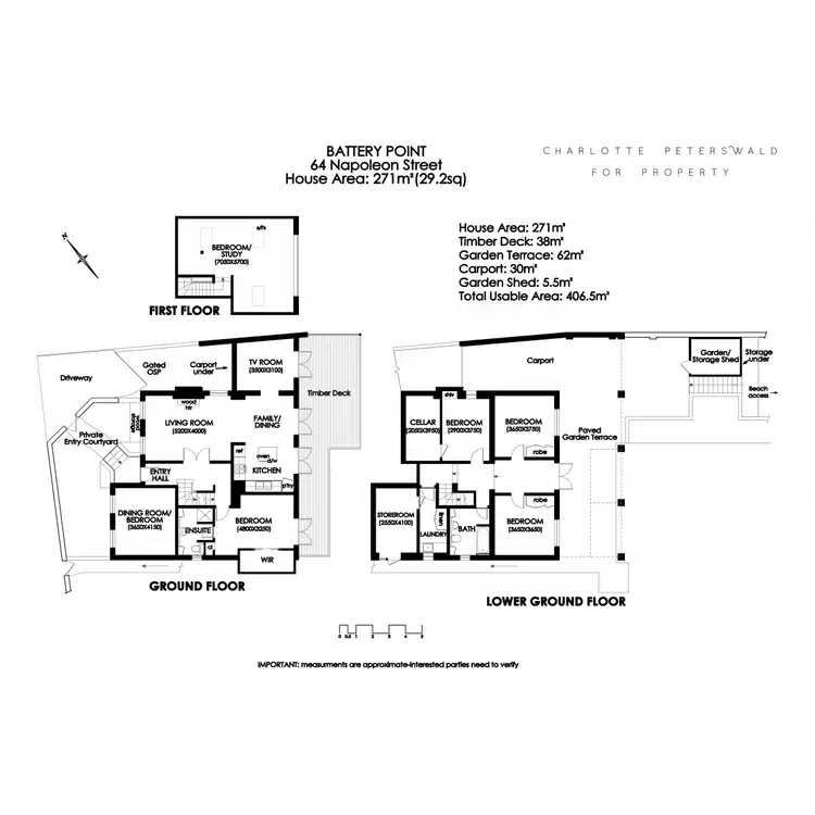 Floorplan of Homely house listing, 64 Napoleon Street, Battery Point TAS 7004