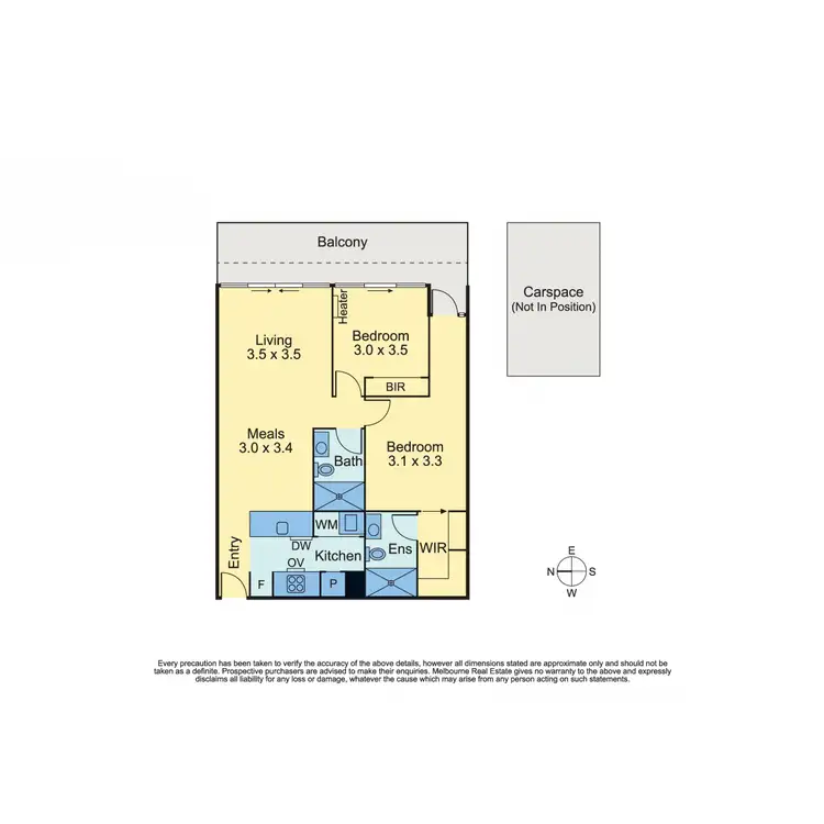 Floorplan of Homely apartment listing, 406/9 Griffiths Street, Richmond VIC 3121