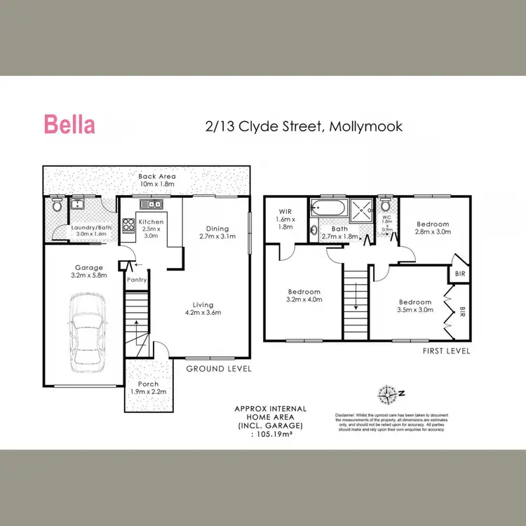 Floorplan of Homely house listing, 2/13 Clyde Street, Mollymook Beach NSW 2539