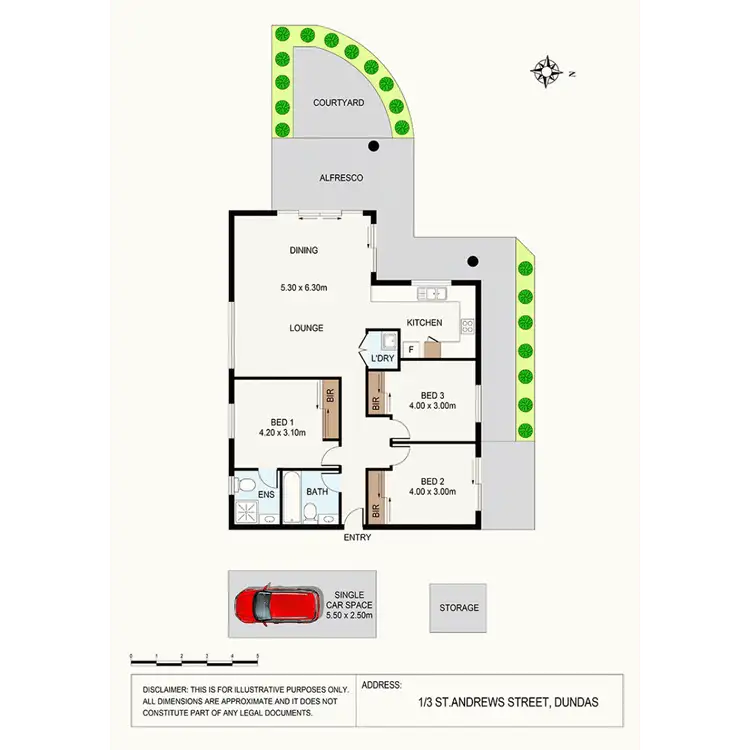 Floorplan of Homely apartment listing, 1/3 St Andrews Street, Dundas NSW 2117