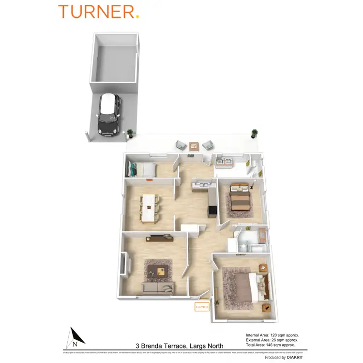 Floorplan of Homely house listing, 3 Brenda Terrace, Largs North SA 5016
