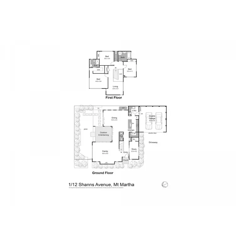 Floorplan of Homely townhouse listing, 1/12 Shanns Avenue, Mount Martha VIC 3934