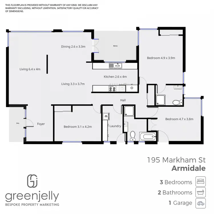 Floorplan of Homely house listing, 195 Markham Street, Armidale NSW 2350