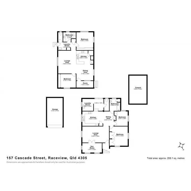 Floorplan of Homely semi-detached listing, 157 Cascade Street, Raceview QLD 4305