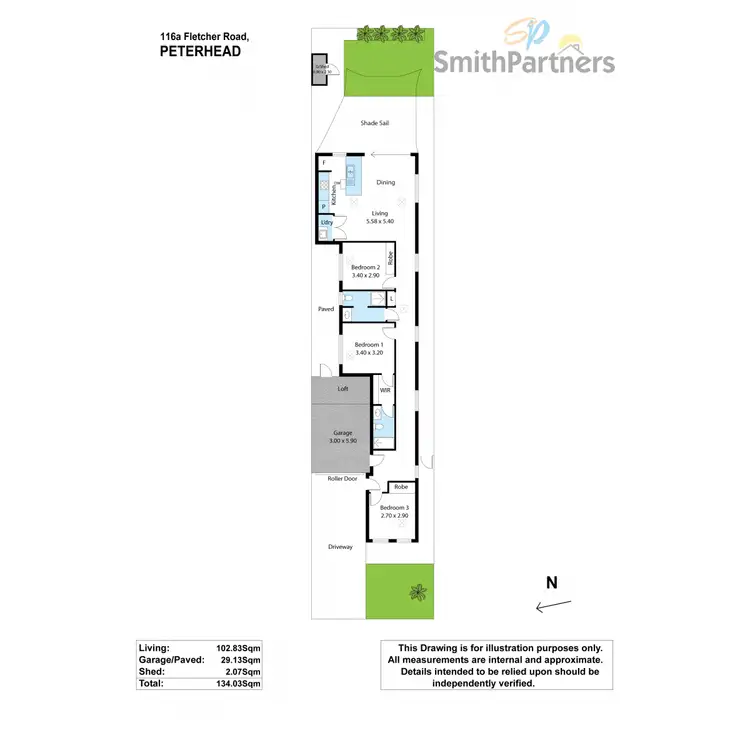 Floorplan of Homely house listing, 116a Fletcher Road, Peterhead SA 5016