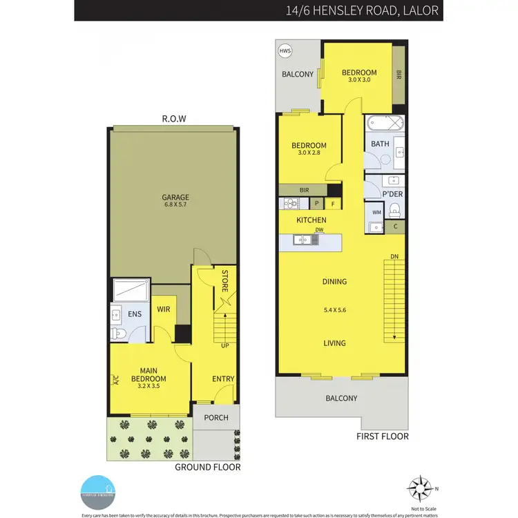 Floorplan of Homely townhouse listing, 14/6 Hensley Road, Lalor VIC 3075
