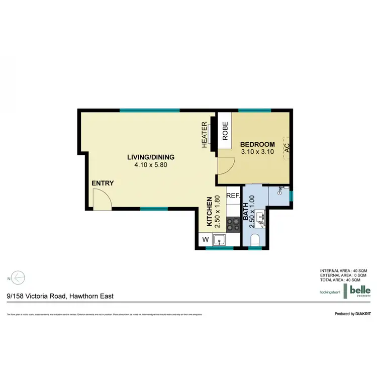 Floorplan of Homely apartment listing, 9/158 Victoria Road, Hawthorn East VIC 3123