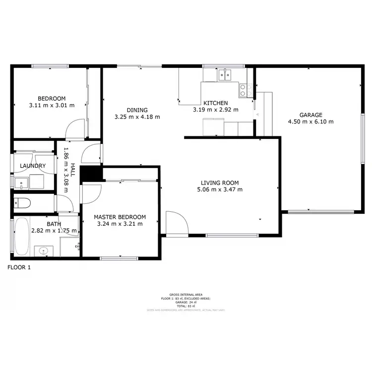 Floorplan of Homely unit listing, 6/3 Willow Walk, Austins Ferry TAS 7011