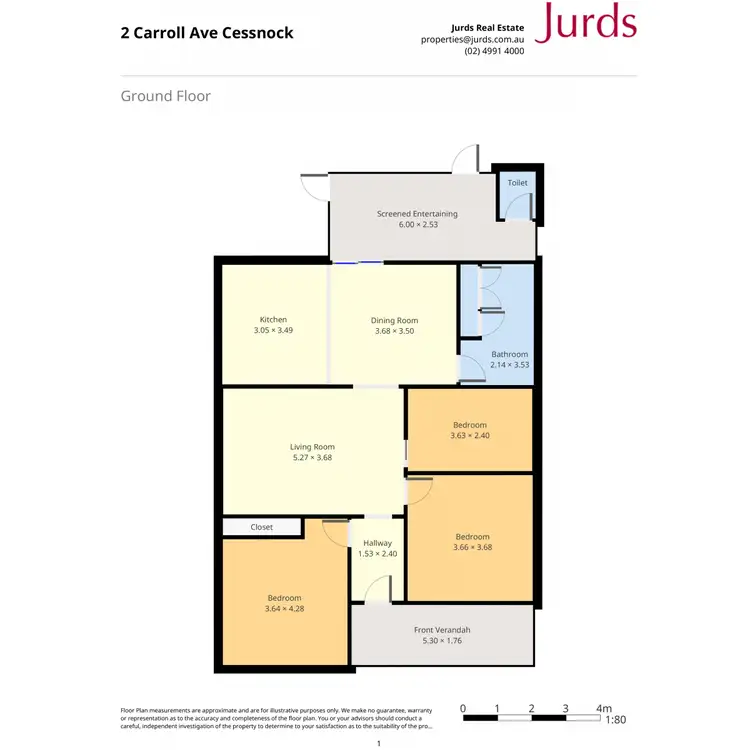 Floorplan of Homely house listing, 2 Carroll Avenue, Cessnock NSW 2325