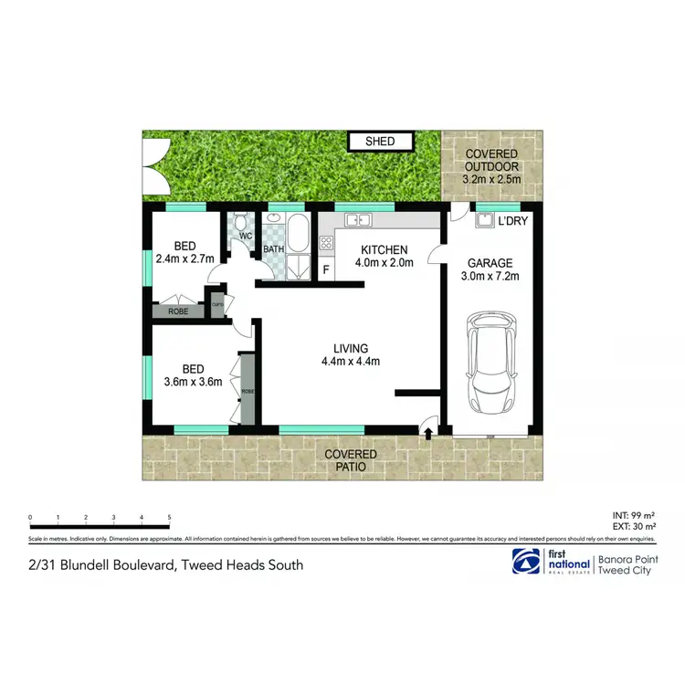 Floorplan of Homely semi-detached listing, 2/31 Blundell Boulevard, Tweed Heads South NSW 2486