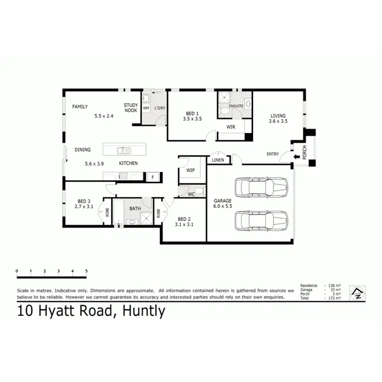 Floorplan of Homely house listing, 10 Hyatt Road, Huntly VIC 3551