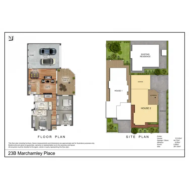 Floorplan of Homely villa listing, 23B Marchamley Place, Carlisle WA 6101