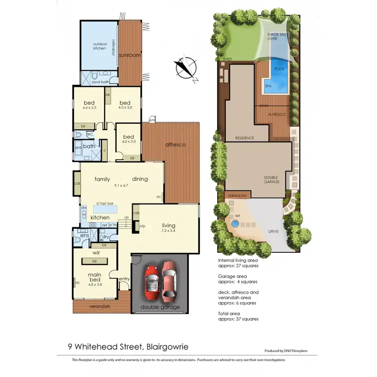 Floorplan of Homely house listing, 9 Whitehead Street, Blairgowrie VIC 3942