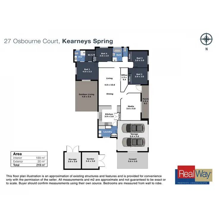 Floorplan of Homely house listing, 27 Osborne Court, Kearneys Spring QLD 4350