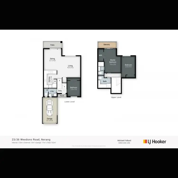 Floorplan of Homely townhouse listing, 23/36 Weedons Road, Nerang QLD 4211