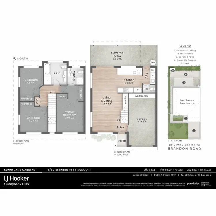 Floorplan of Homely townhouse listing, 5/62 Brandon Road, Runcorn QLD 4113