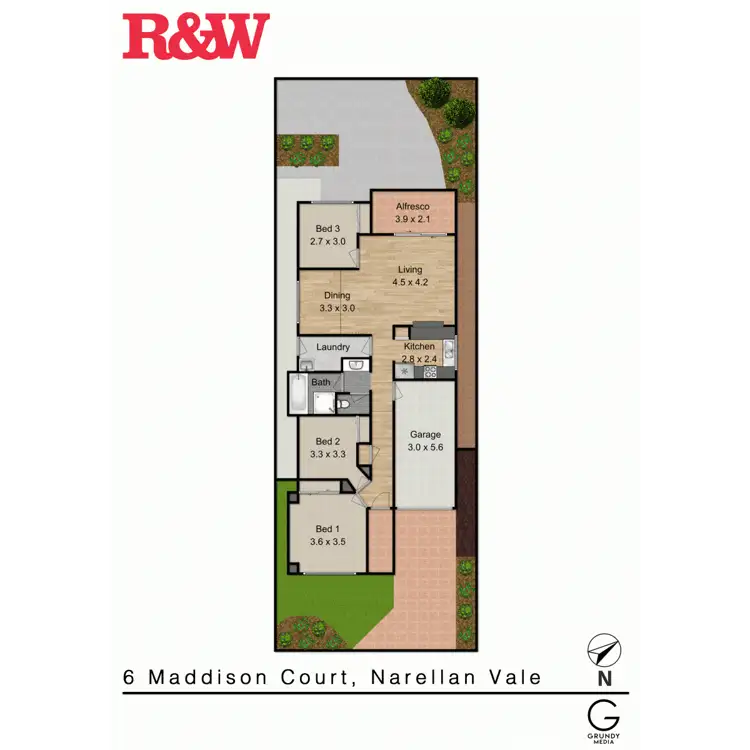 Floorplan of Homely house listing, 6 Maddison Court, Narellan Vale NSW 2567
