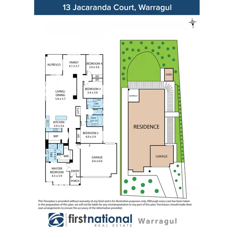 Floorplan of Homely house listing, 13 Jacaranda Crt, Warragul VIC 3820