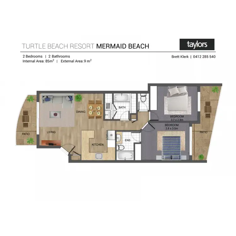 Floorplan of Homely apartment listing, 2244/2360 Gold Coast Highway, Mermaid Beach QLD 4218