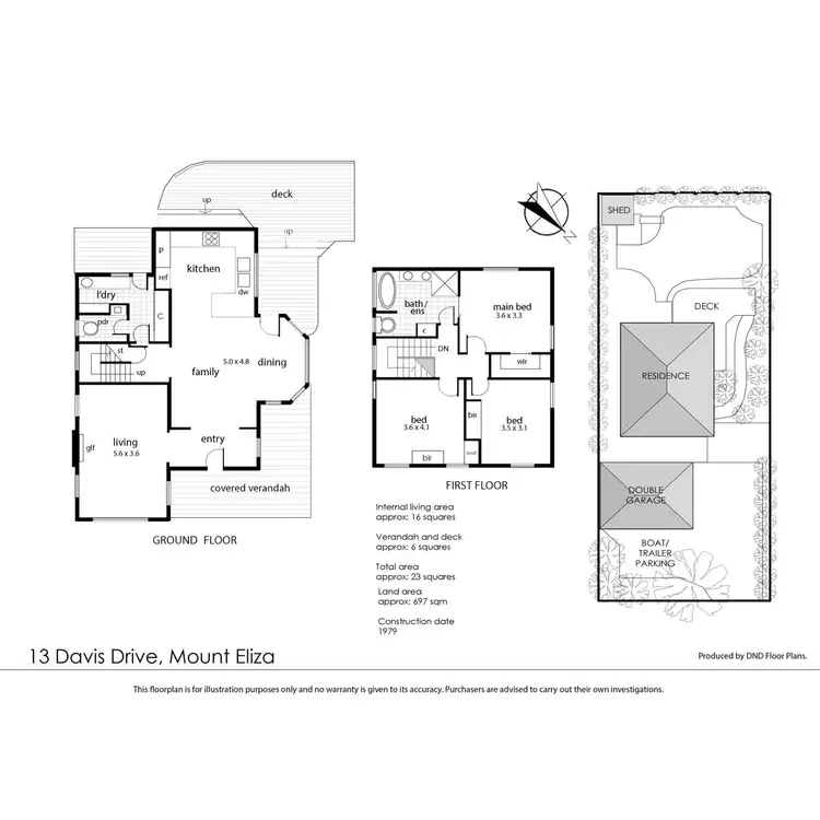 Floorplan of Homely house listing, 13 Davis Drive, Mount Eliza VIC 3930