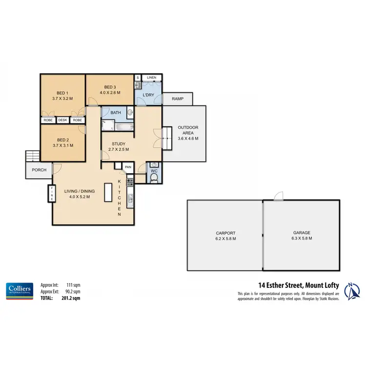Floorplan of Homely house listing, 14 Esther Street, Mount Lofty QLD 4350