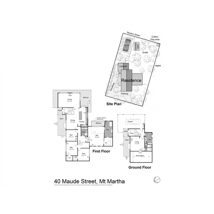 Floorplan of Homely house listing, 40 Maude Street, Mount Martha VIC 3934