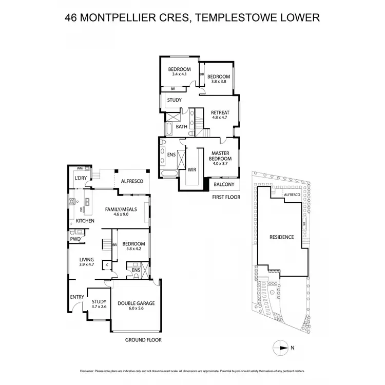 Floorplan of Homely house listing, 46 Montpellier Crescent, Templestowe Lower VIC 3107