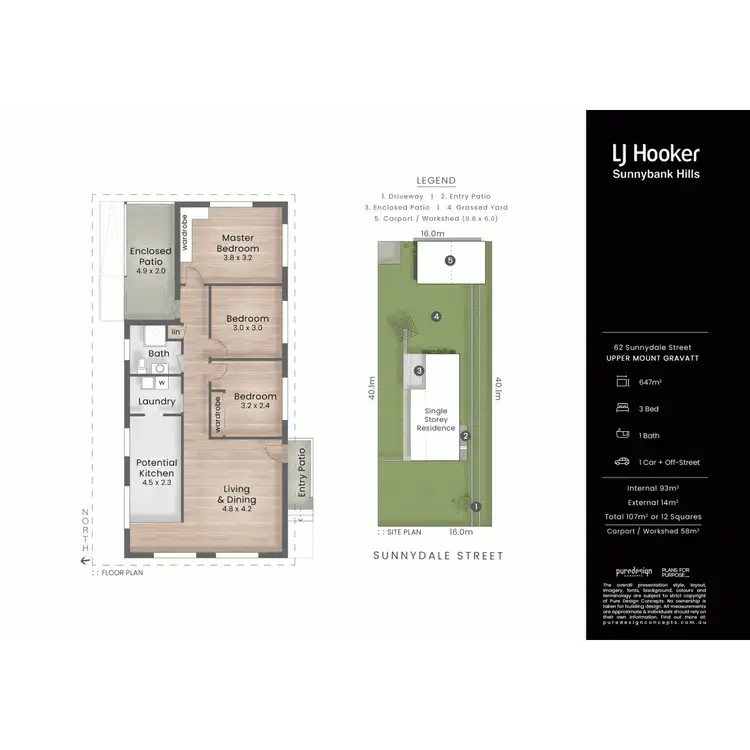 Floorplan of Homely house listing, 62 Sunnydale Street, Upper Mount Gravatt QLD 4122