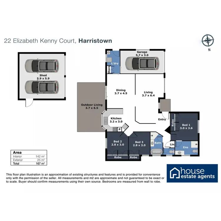 Floorplan of Homely house listing, 22 Elizabeth Kenny Court, Harristown QLD 4350