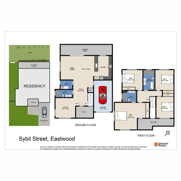 Floorplan of Homely semi-detached listing, 16 Sybil Street, Eastwood NSW 2122