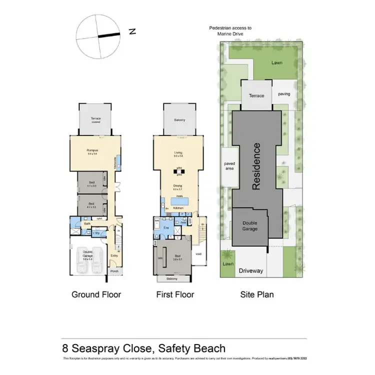 Floorplan of Homely house listing, 8 Seaspray Close, Safety Beach VIC 3936
