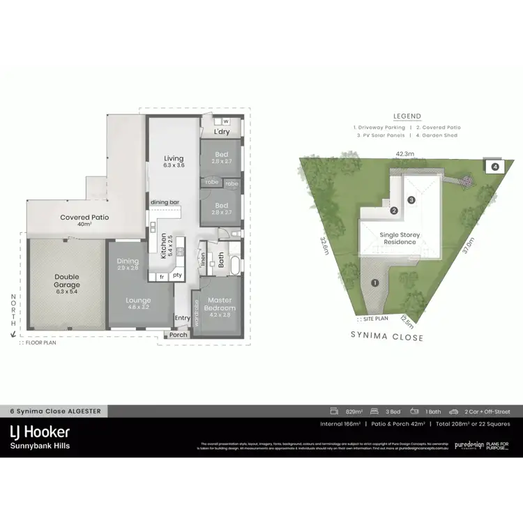 Floorplan of Homely house listing, 6 Synima Close, Algester QLD 4115
