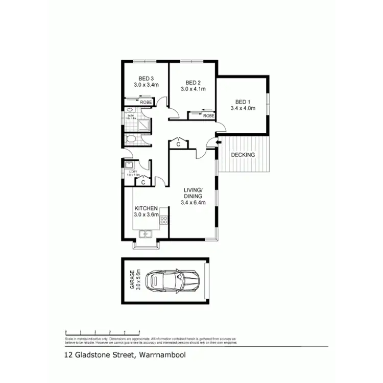 Floorplan of Homely house listing, 12 Gladstone Street, Warrnambool VIC 3280