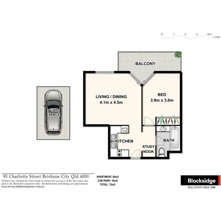 Floorplan of Homely apartment listing, 2904/95 Charlotte Street, Brisbane City QLD 4000