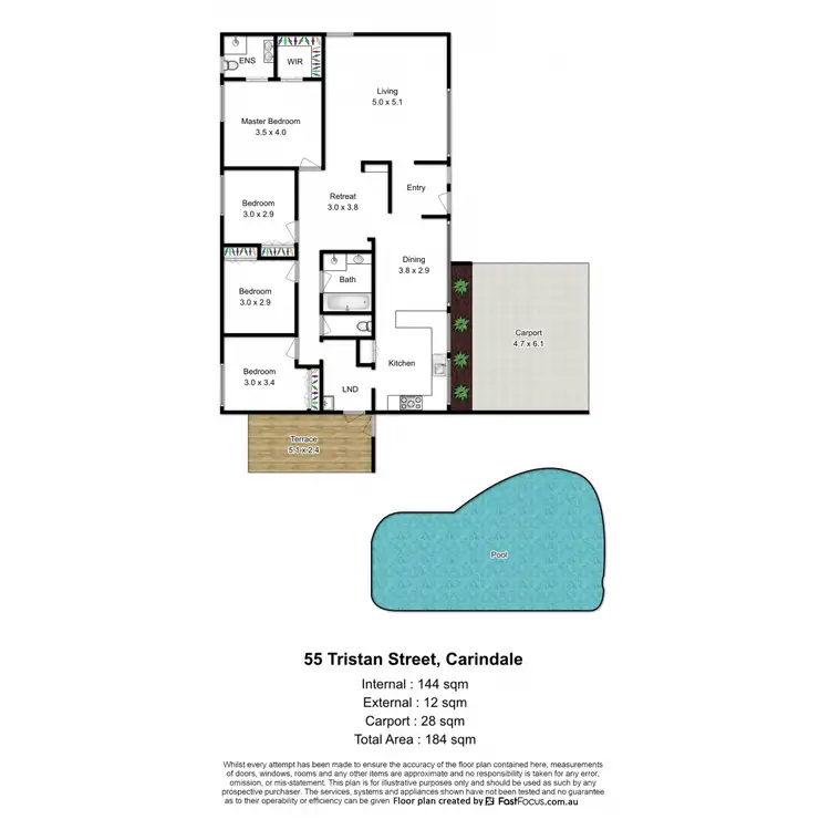 Floorplan of Homely house listing, 55 Tristan Street, Carindale QLD 4152