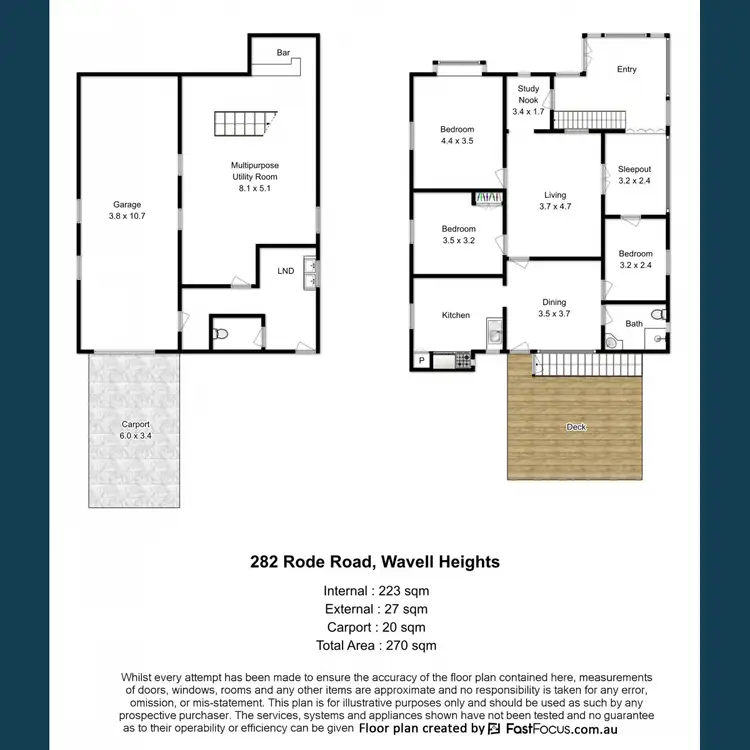 Floorplan of Homely house listing, 282 Rode Road, Wavell Heights QLD 4012