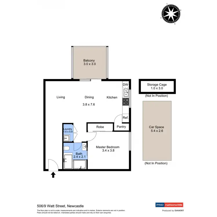 Floorplan of Homely apartment listing, 506/9 Watt Street, Newcastle NSW 2300