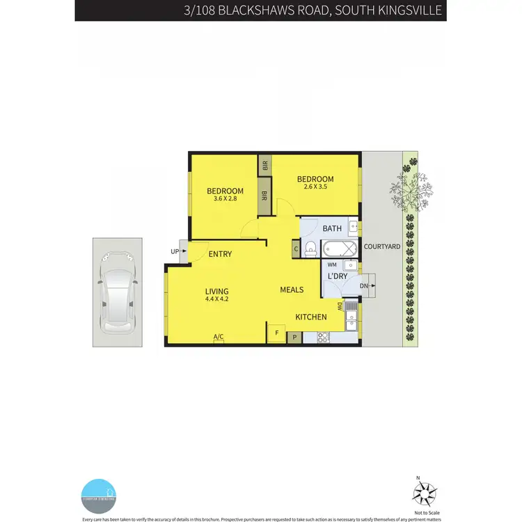Floorplan of Homely apartment listing, 3/108 Blackshaws Road, South Kingsville VIC 3015