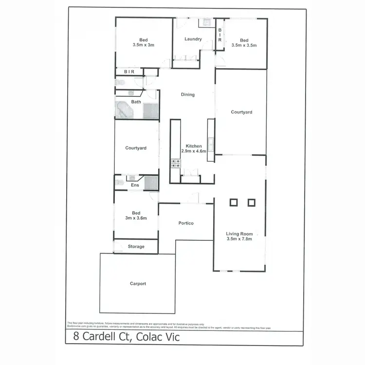 Floorplan of Homely house listing, 8 Cardell Court, Colac VIC 3250