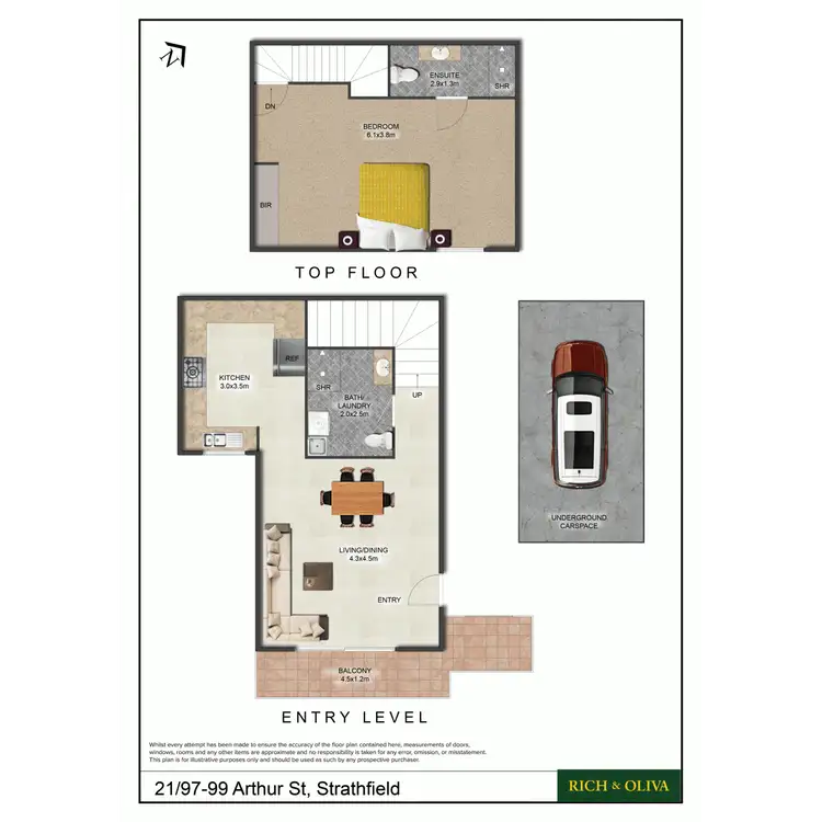 Floorplan of Homely apartment listing, 21/97 Arthur Street CNR Hampstead Road, Strathfield NSW 2135