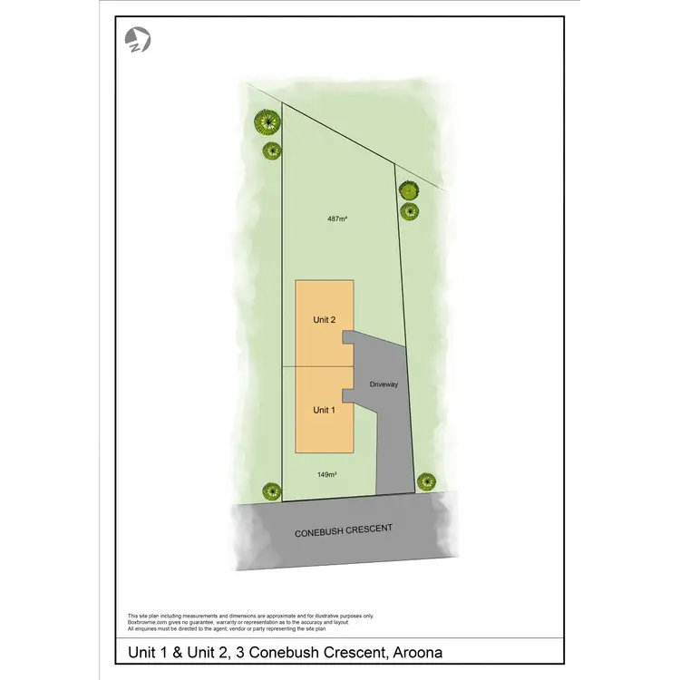 Floorplan of Homely semi-detached listing, 1/3 Conebush Crescent, Aroona QLD 4551