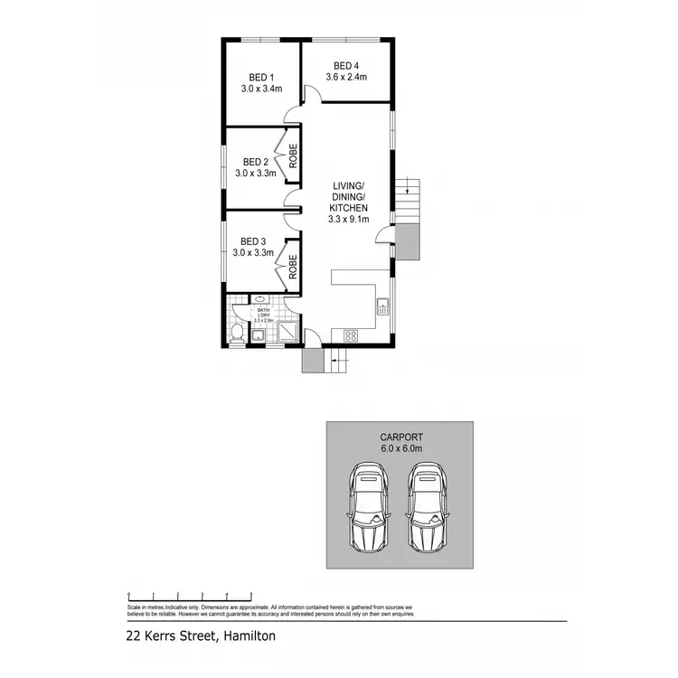 Floorplan of Homely house listing, 22 Kerr Street, Hamilton VIC 3300