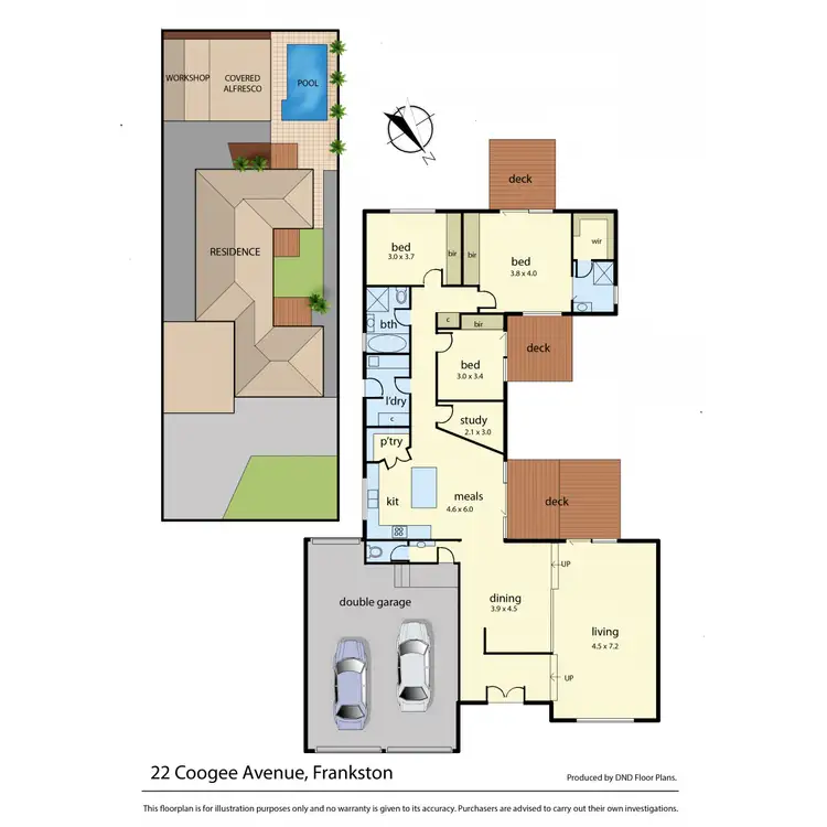 Floorplan of Homely house listing, 22 Coogee Avenue, Frankston VIC 3199