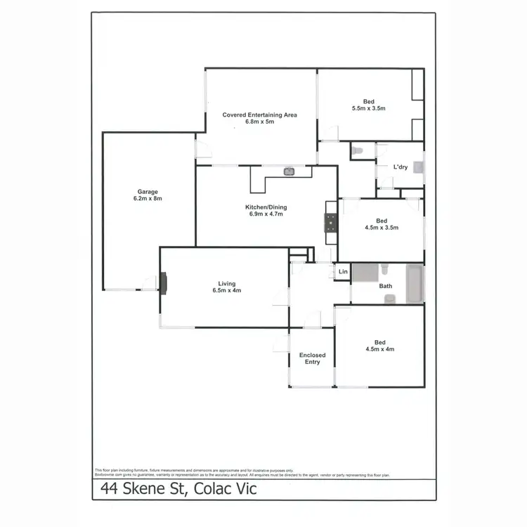 Floorplan of Homely house listing, 44 Skene Street, Colac VIC 3250
