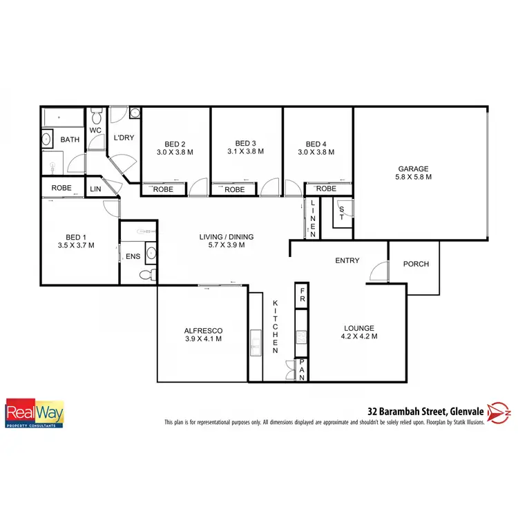 Floorplan of Homely house listing, 32 Barambah Street, Glenvale QLD 4350