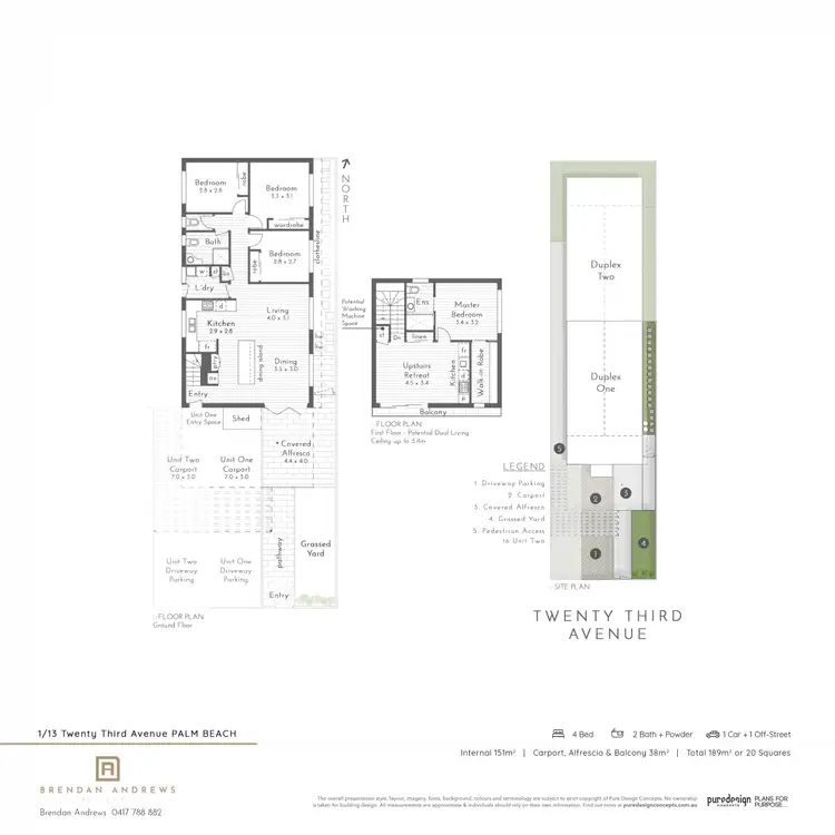 Floorplan of Homely semi-detached listing, 1/13 Twenty Third Avenue, Palm Beach QLD 4221