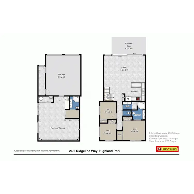 Floorplan of Homely villa listing, 26/2 Ridgeline Way, Highland Park QLD 4211