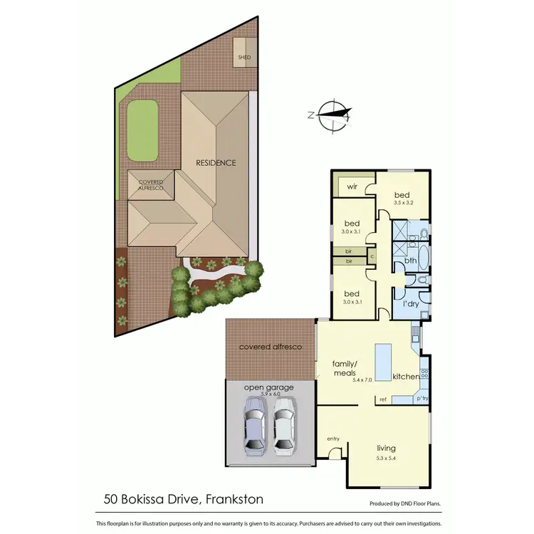 Floorplan of Homely house listing, 50 Bokissa Drive, Frankston VIC 3199