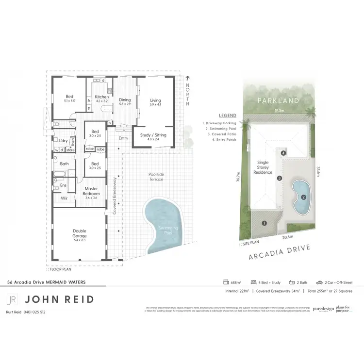 Floorplan of Homely house listing, 56 Arcadia Drive, Mermaid Waters QLD 4218