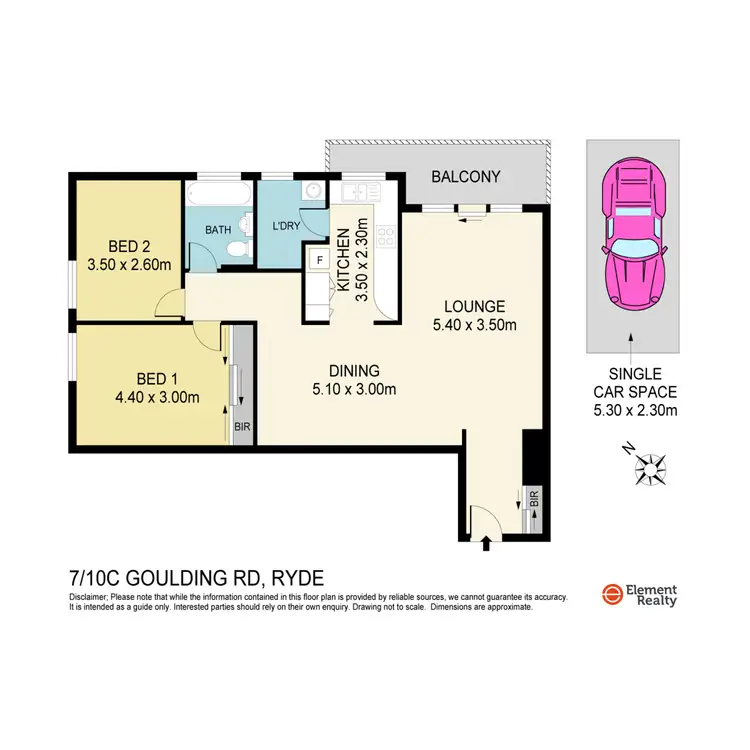Floorplan of Homely apartment listing, 7/10C Goulding Road, Ryde NSW 2112